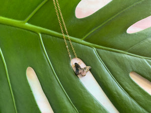 Rhodochrosite Gemstone Butterfly Dainty Pendant Necklace