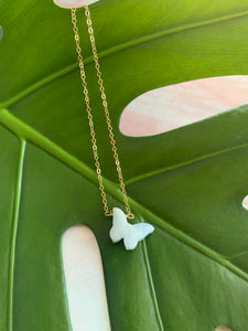 Amazonite Gemstone Butterfly Dainty Pendant Necklace