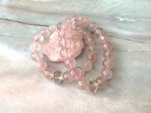 Load image into Gallery viewer, Milky Rose Quartz &amp; Herkimer Diamond Healing Crystals Bracelet