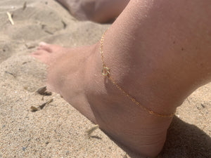 Freshwater Pearl Gold Stardust Charm Anklet