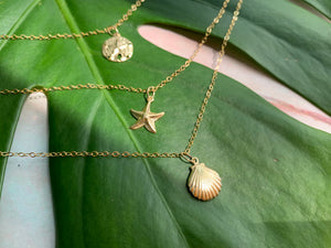 Moana Stack Sea Charm Gold Filled Necklaces