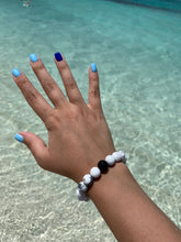Load image into Gallery viewer, Howlite Healing Crystal Gemstone &amp; Lava Bead Bracelet