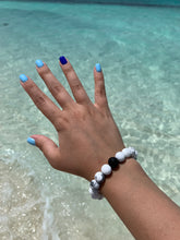 Load image into Gallery viewer, Howlite Healing Crystal Gemstone &amp; Lava Bead Bracelet