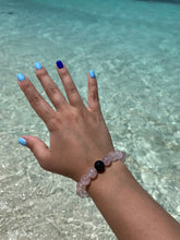 Load image into Gallery viewer, Rose Quartz Healing Crystals &amp; Lava Bead Bracelet