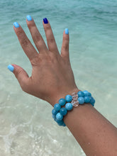 Load image into Gallery viewer, Aquamarine &amp; Quartz Healing Crystal Gemstone Bracelet