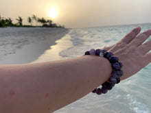 Load image into Gallery viewer, Faceted Amethyst and Herkimer Diamond Healing Crystal Bracelet