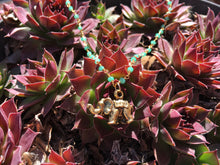 Load image into Gallery viewer, Green Chalcedony &amp; Gold Elephant Good Luck Charm Necklace