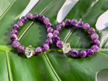 Load image into Gallery viewer, Amethyst and Herkimer Diamond Healing Crystal Bracelet