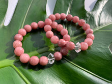 Load image into Gallery viewer, Pink Quartz and Herkimer Diamond Healing Crystal Bracelet