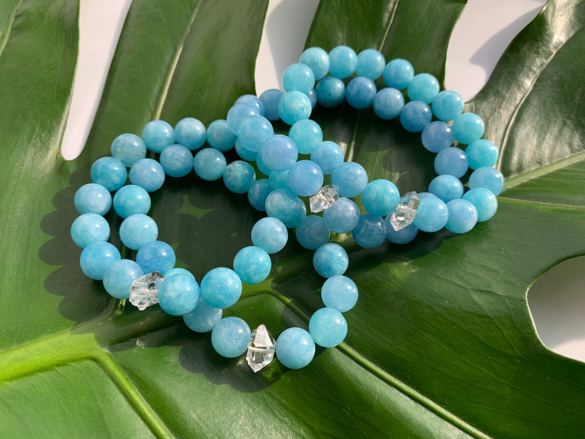 Amazon.com: Aquamarine, Blue, March birthstone, Gorgeous Handmade Bracelet  | Beaded Jewelry, 925 Sterling Silver Adjustable Chain 8 inch, Natural  Healing Crystal, Jewelry for Spiritual Energy, Protection, Beauty :  Handmade Products