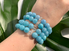 Load image into Gallery viewer, Aquamarine &amp; Herkimer Diamond Healing Crystal Bracelet