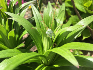 Double Terminated Herkimer Diamond Healing Crystal Gold Necklace 0.3