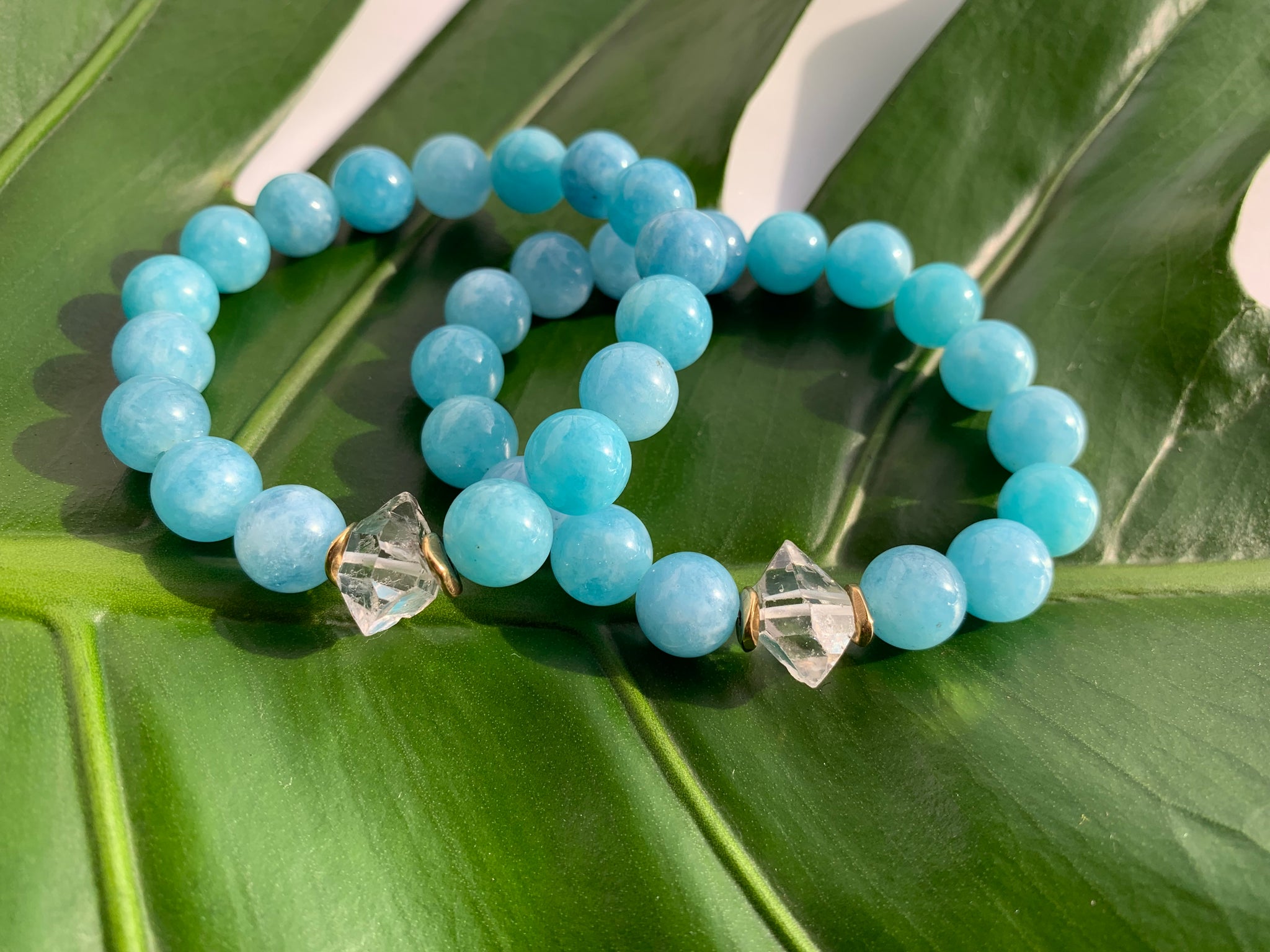Shop TINKALINK March Birthstone Aquamarine Crystal Bracelet