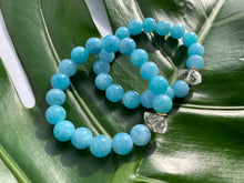 Load image into Gallery viewer, Aquamarine &amp; Large Herkimer Diamond Healing Crystal Gemstone Bracelet