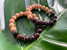 Load image into Gallery viewer, Garnet Healing Crystal Gemstone &amp; Sandalwood Beads Bracelet