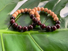 Load image into Gallery viewer, Garnet Healing Crystal Gemstone &amp; Sandalwood Beads Bracelet