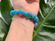 Load image into Gallery viewer, Aquamarine Healing Crystal Gemstone &amp; Super Tiny Tassels Bracelet