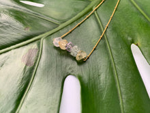 Load image into Gallery viewer, Multi-Gem: Citrine, Purple Amethyst, Quartz, Rose Quartz Gold Plated Necklace