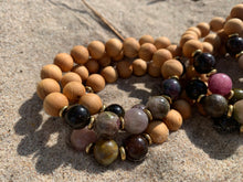 Load image into Gallery viewer, 10mm Tourmaline Healing Crystal Gemstone &amp; Sandalwood Bead Bracelet