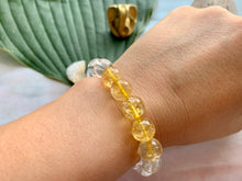 Load image into Gallery viewer, Citrine and Quartz Gemstone Healing Crystal Bracelet
