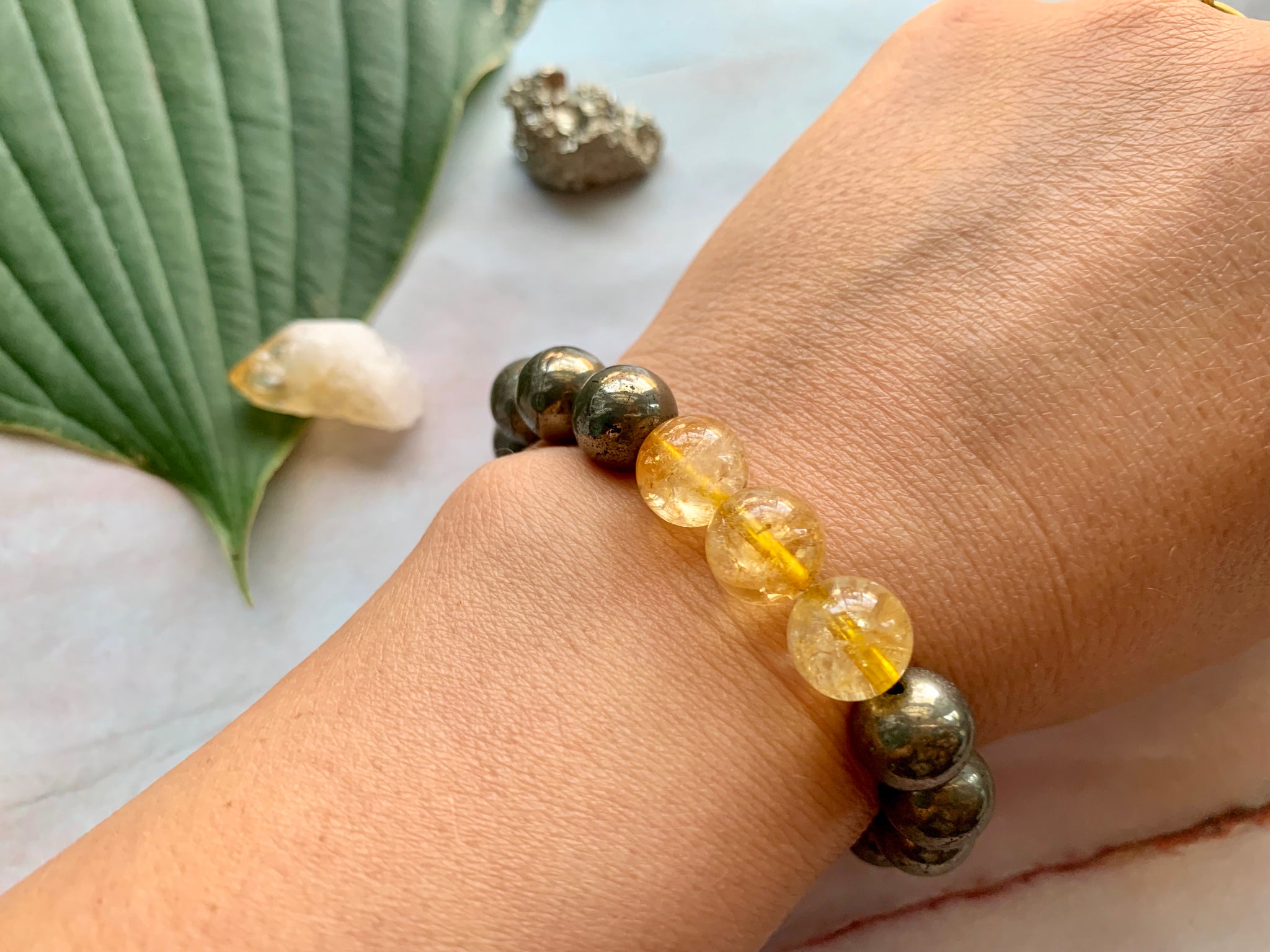 Buy Shubhanjali store Citrine, Pyrite, Tiger Eye and Green Aventurine  Contemporary Wealth Anklet Unisex Online at Best Prices in India - JioMart.