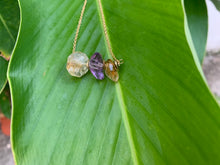 Load image into Gallery viewer, Amethyst and Citrine Crystal Gemstone Gold Filled Necklace