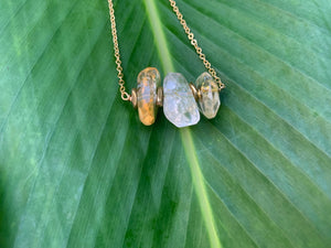 Citrine Healing Crystal Gemstone Gold Filled Necklace