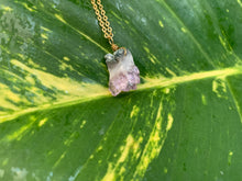 Load image into Gallery viewer, Raw Amethyst Gemstone Healing Crystal Gold Filled Pendant Necklace 0.1