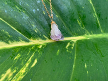 Load image into Gallery viewer, Raw Amethyst Gemstone Healing Crystal Gold Filled Pendant Necklace 0.3