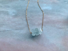 Load image into Gallery viewer, Blue Topaz Delicate Gemstone Gold Filled Necklace