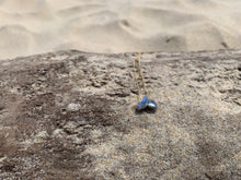 Load image into Gallery viewer, Labradorite Gemstone Whale Tale Dainty Pendant Necklace