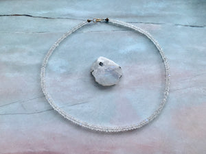 Dainty Moonstone Healing Crystal Gemstone Choker Necklace