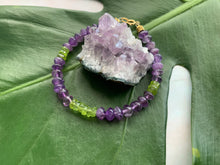 Load image into Gallery viewer, Amethyst &amp; Peridot Healing Crystal Gemstone Bracelet