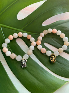 Ganesh Remover of Obstacles Orange Aventurine Gemstone Bracelet