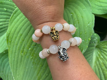 Load image into Gallery viewer, Ganesh Remover of Obstacles Orange Aventurine Gemstone Bracelet