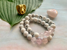 Load image into Gallery viewer, Howlite &amp; Rose Quartz Healing Crystal Gemstone Bracelet
