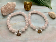 Load image into Gallery viewer, Rose Quartz &amp; Clear Quartz Healing Crystals Pick Your Charm Bracelets