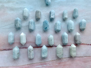 Double Terminated Aquamarine Gemstone Necklace