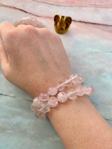 Rose Quartz Healing Crystals Bracelet