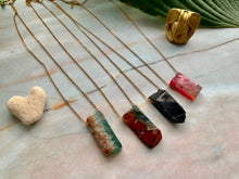 Load image into Gallery viewer, Pick Your Color Natural Shape Agate Gold Plated Pendant Necklace