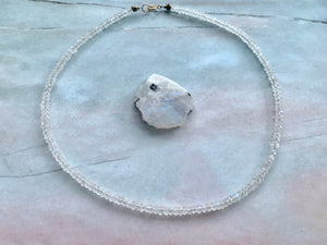 Dainty Moonstone Healing Crystal Gemstone Choker Necklace