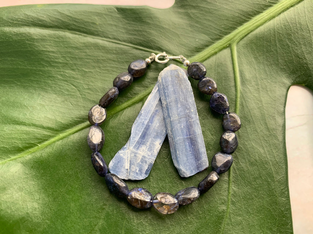 Blue Kyanite Healing Crystal Bracelet