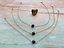 Load image into Gallery viewer, Garnet Gemstone Healing Crystal Gold Filled Heart Choker Necklace