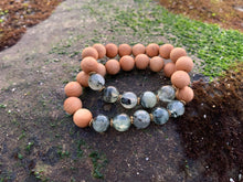 Load image into Gallery viewer, Prehnite &amp; Sandalwood Healing Crystal Beads Bracelet