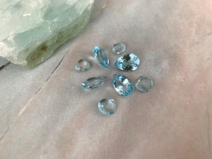 Grade AAA Blue Topaz Pear Shape Dainty Pendant Necklace