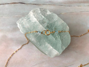 Grade AAA Blue Topaz Pear Shape Dainty Pendant Necklace