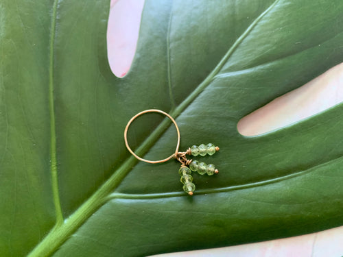 Green Peridot Dainty Size 5.5 Ring