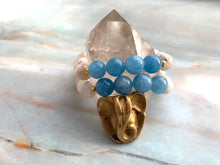 Load image into Gallery viewer, Moonstone and Aquamarine Healing Crystal Bracelet