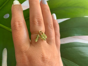 Green Peridot Dainty Size 5.5 Ring