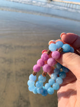 Load image into Gallery viewer, Aquamarine &amp; Lepidolite Healing Crystal Beads Bracelet